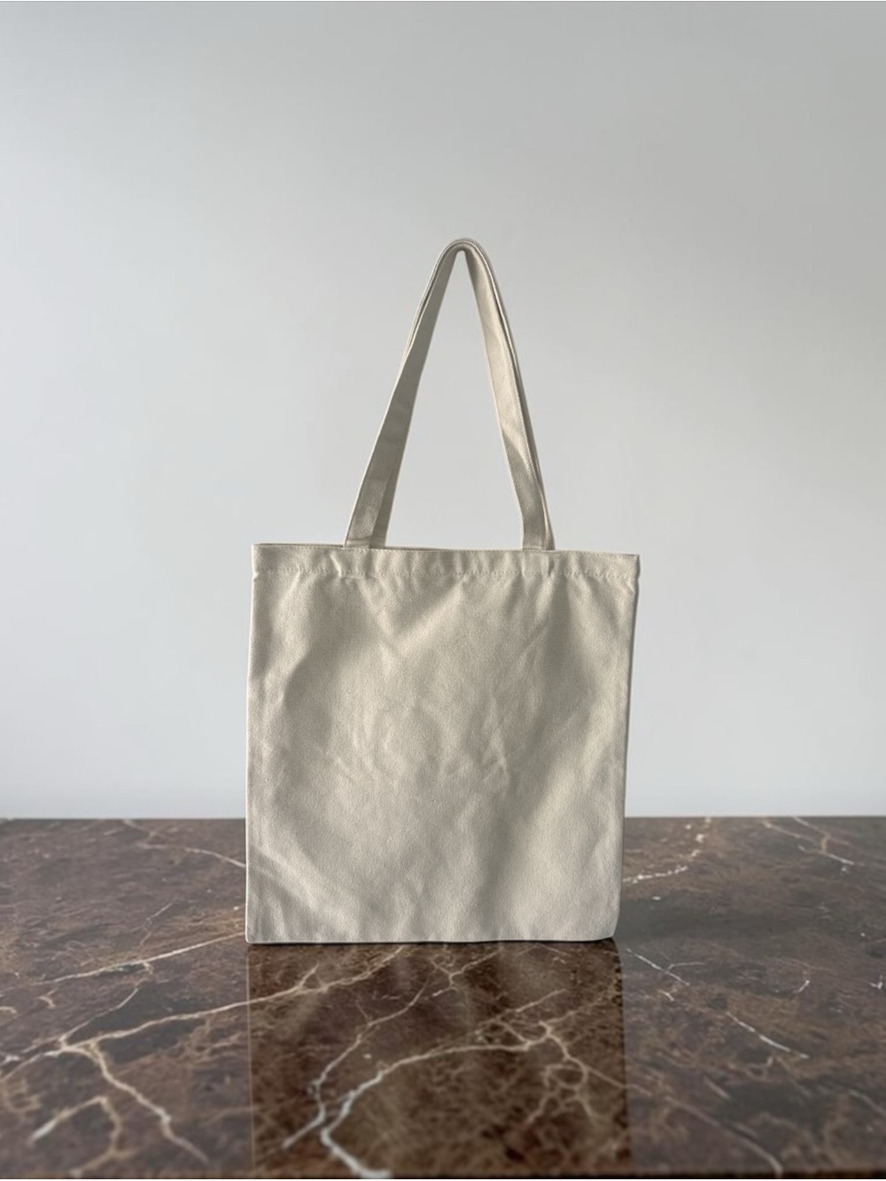 Puerto Rico Canvas Tote Bag with Palm Tree & Chairs Graphic - Cream NWT - Picture 3 of 3